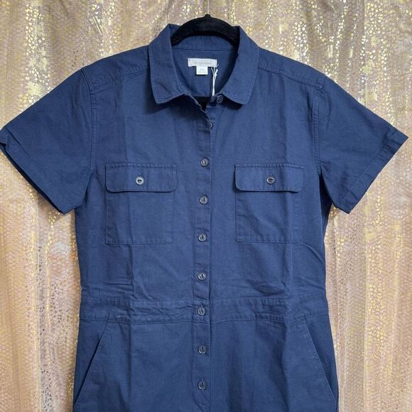 Outerknown S.E.A. Suit Utility Dark Navy Short Sleeve Jumpsuit Medium NWT - Picture 3 of 11